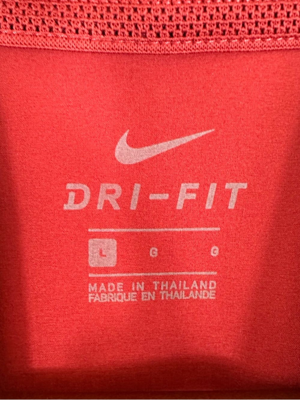 Nike Dri-Fit Red Polo Razorback Patch L - Picture 6 of 6